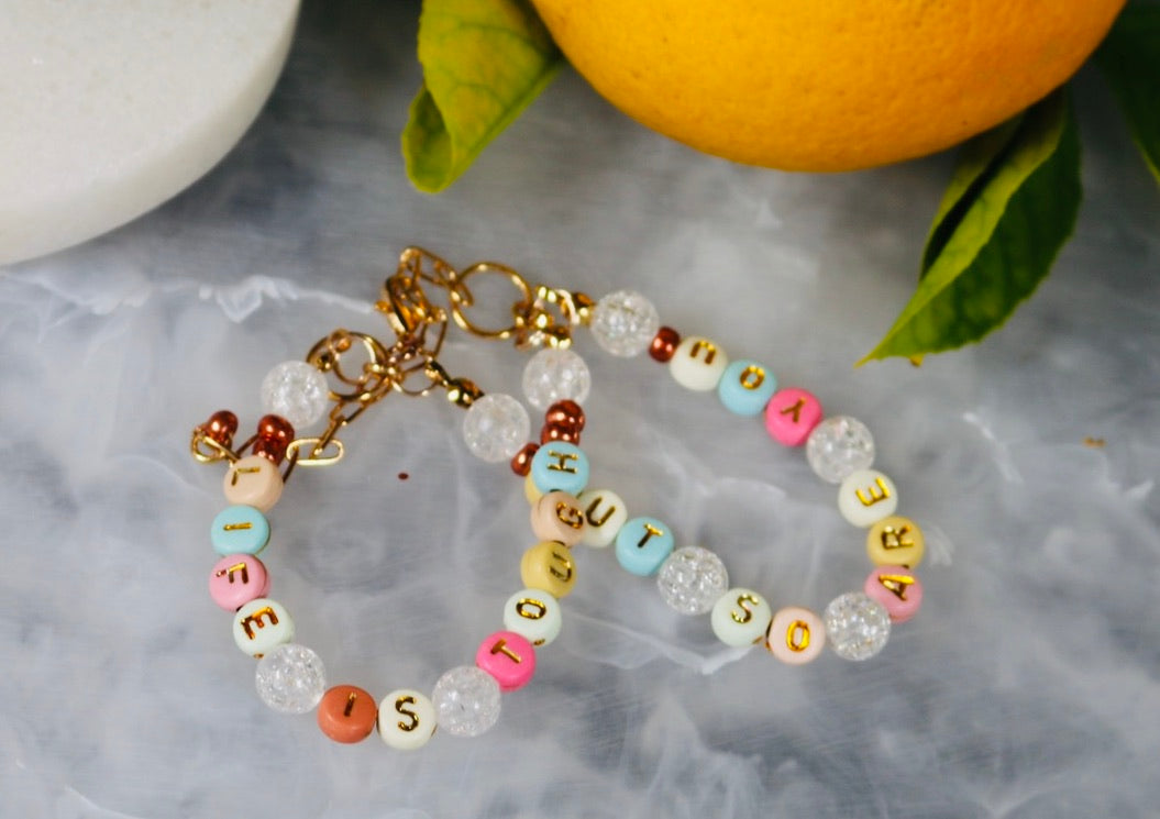 Life is Tough but so are You Affirmation Bracelet